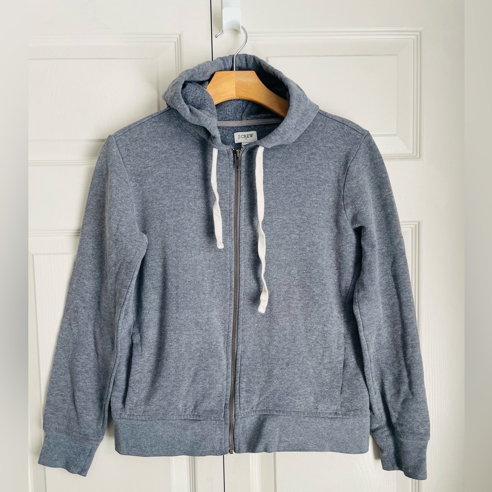 J. Crew Heather Gray Zip-Up Hoodie
